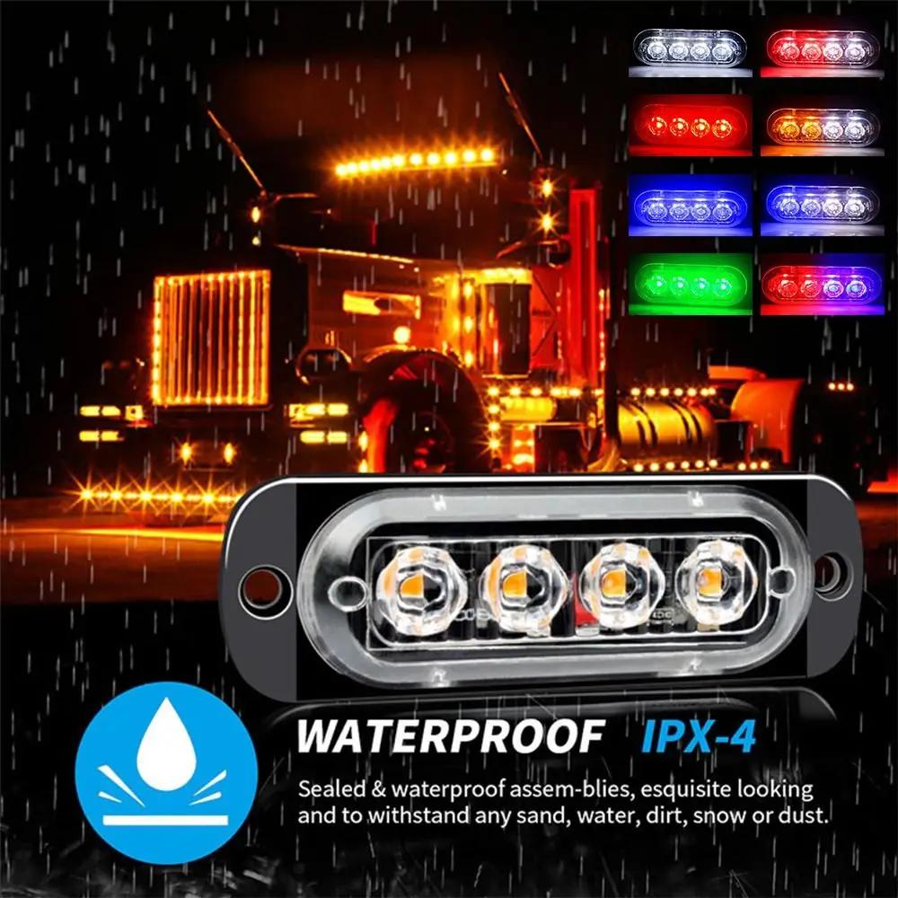 ο 12V- 24V ڵ Ʈκ  4 LED Ʈκ Ʈ , ڵ Ʈ Ʈκ Ʈ ÷    ġ 